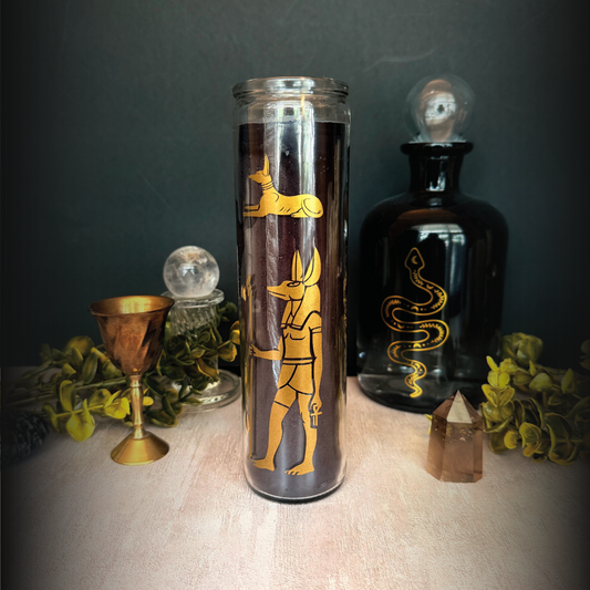 Anubis Ritual Candle – 8" Black Altar Candle for God of the Underworld