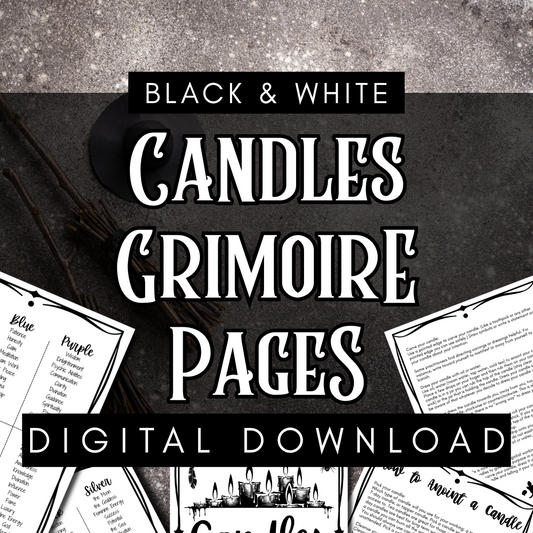 Candle Magick Grimoire Page – Printable Ritual Guide for Witches (Digital Download) - Classic