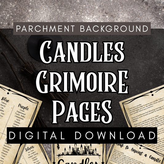 Candle Magick Grimoire Page – Printable Ritual Guide for Witches (Digital Download) - Parchment