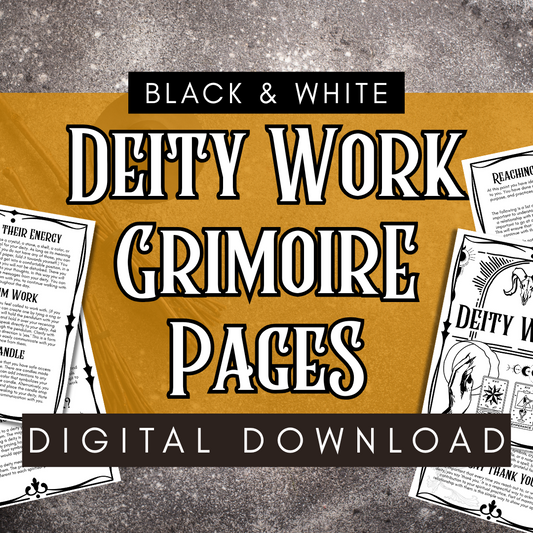 Deity Work Grimoire Guide – Printable PDF for Building Divine Relationships (Digital Download)