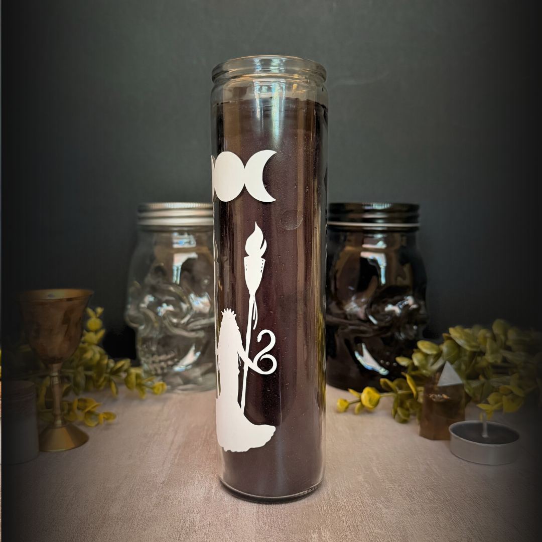 Hecate Goddess of Witchcraft and Crossroads Candle