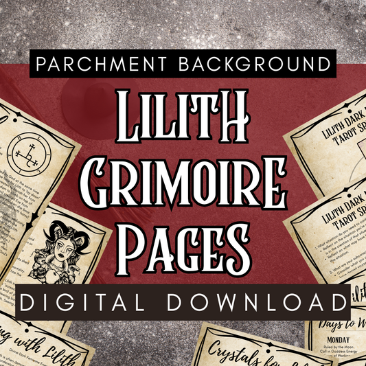 Lilith Grimoire Pages – Dark Moon Devotion & Shadow Work Guide (Digital Download) Parchment