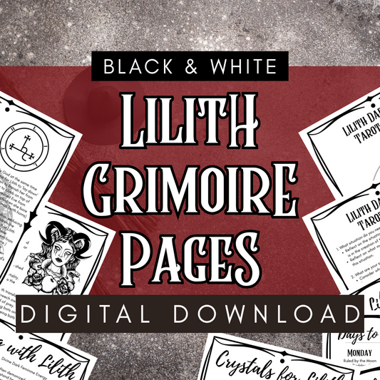 Lilith Grimoire Pages – Dark Moon Devotion & Shadow Work Guide (Digital Download)