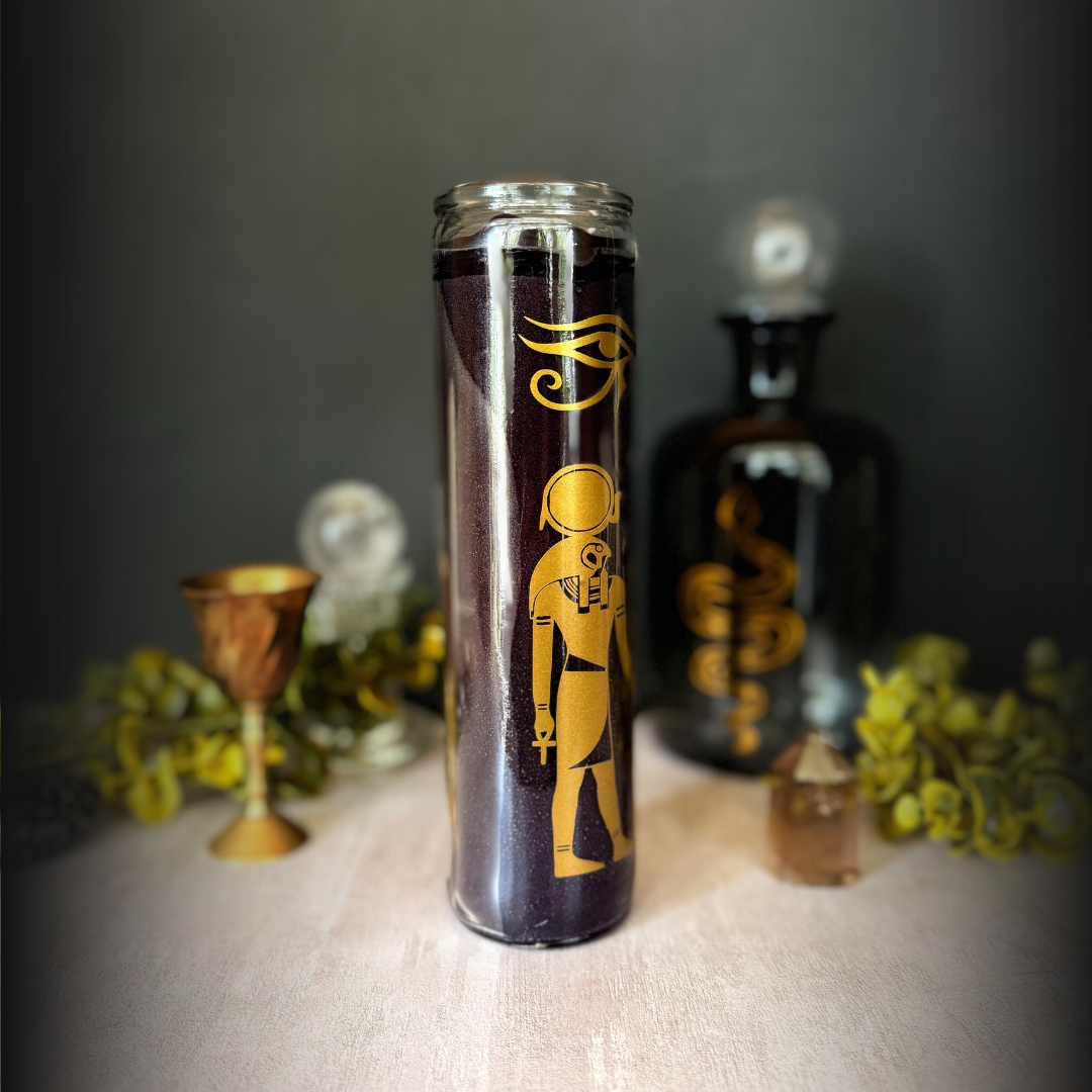Ra Ritual Candle – 8" Black Altar Candle for the God of the Sun