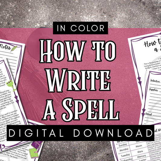 How to Write a Spell – Printable Grimoire Guide to Spellcraft & Ritual Planning (Digital Download) Colorful