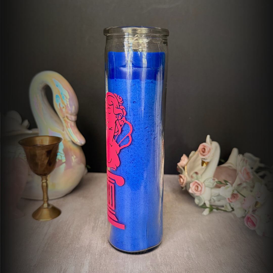 Aphrodite Deity Altar Candle - Blue Goddess Altar Candle for Love, Creativity & Sacred Self-Expression