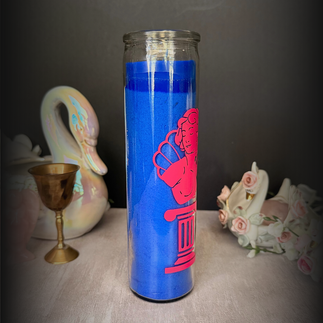 Aphrodite Deity Altar Candle - Blue Goddess Altar Candle for Love, Creativity & Sacred Self-Expression