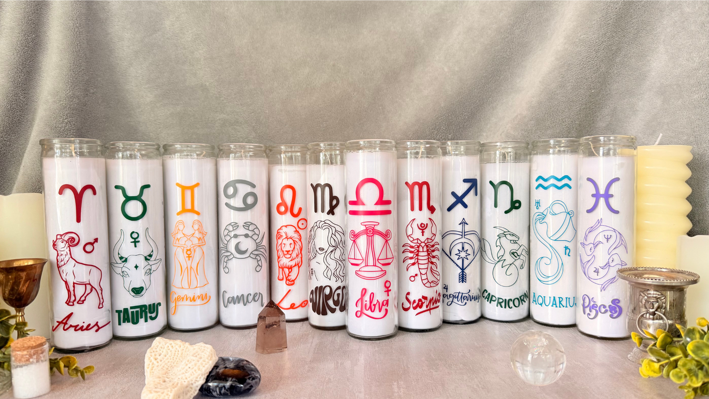All 12 Zodiac Sign Candle Bundle – Astrology Candle Collection