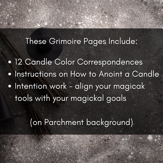 Candle Magick Grimoire Page – Printable Ritual Guide for Witches (Digital Download) - Parchment