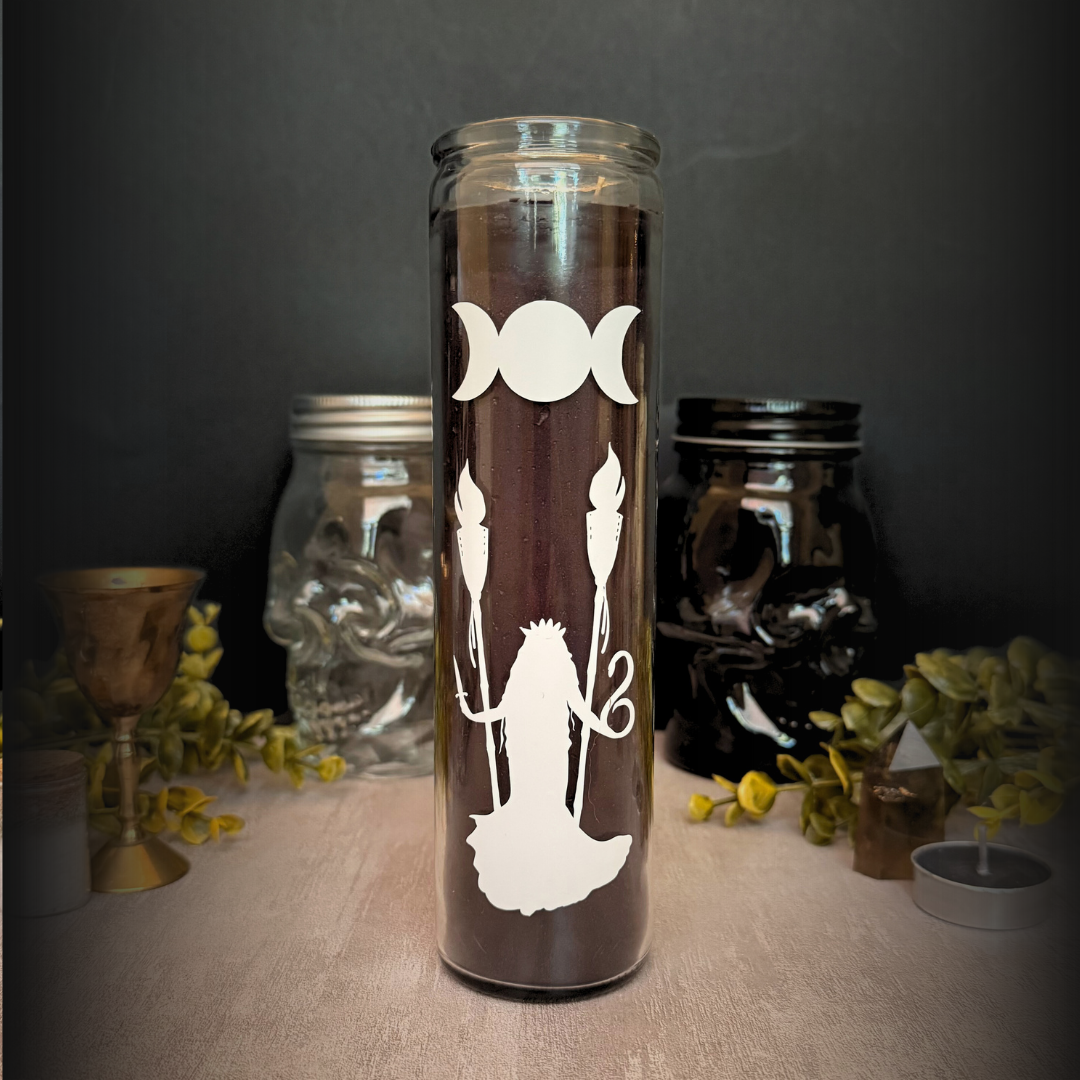 Hecate Goddess of Witchcraft and Crossroads Candle