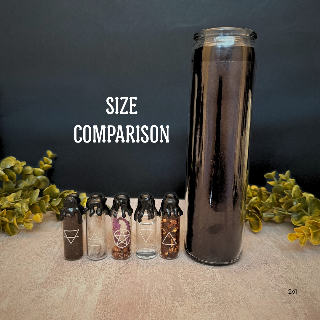 Circle Casting Spell Jar Set - Air, Earth, Fire, Water & Spirit