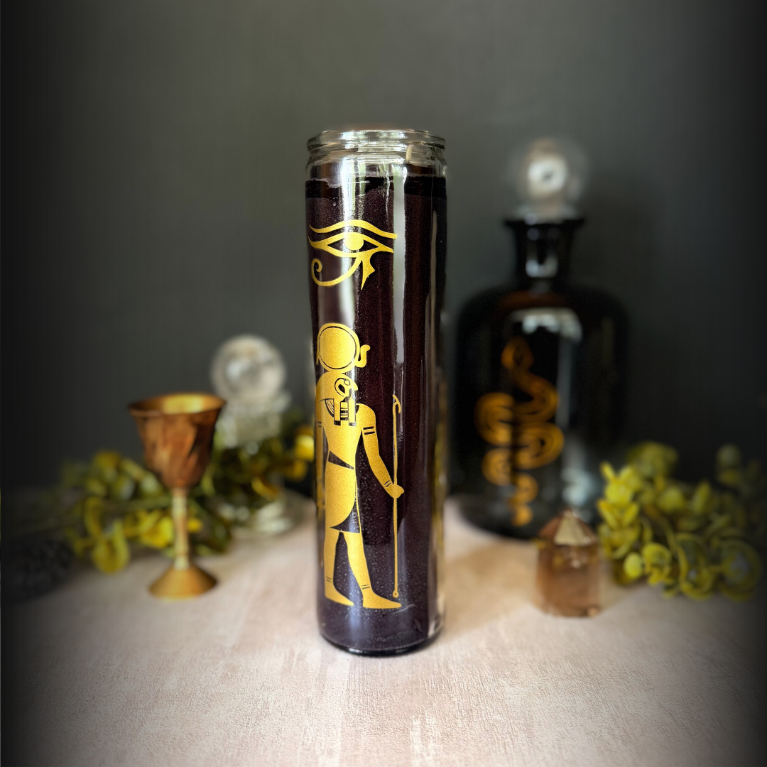 Ra Ritual Candle – 8" Black Altar Candle for the God of the Sun