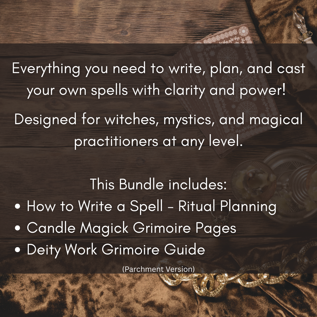 The Spellcasting Toolkit – Printable Ritual Bundle for Witches (Digital Download) Parchment